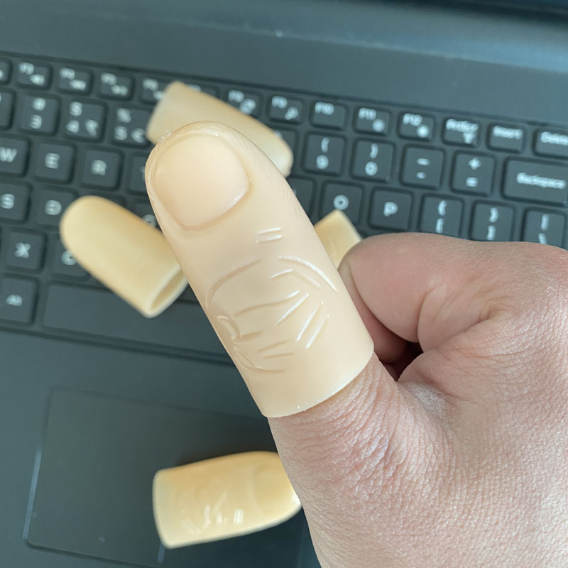 大姆指套护指手指套摘茶叶保护手指拇指带刀手套摘菜采茶神器