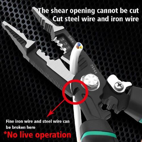 好货9 In 1 Multi-function Wire Stripper Cutter Pliers