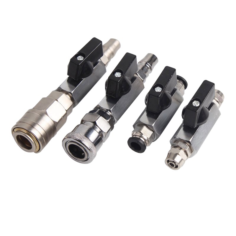 迷你球阀开关气动管接头 气管快插手阀4/6/8/10/12/14/16快拧气阀