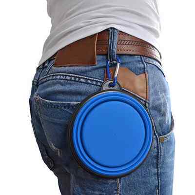 好货Collapsible Pet travel bowl Pet Soft Dog Bowl Folding Si