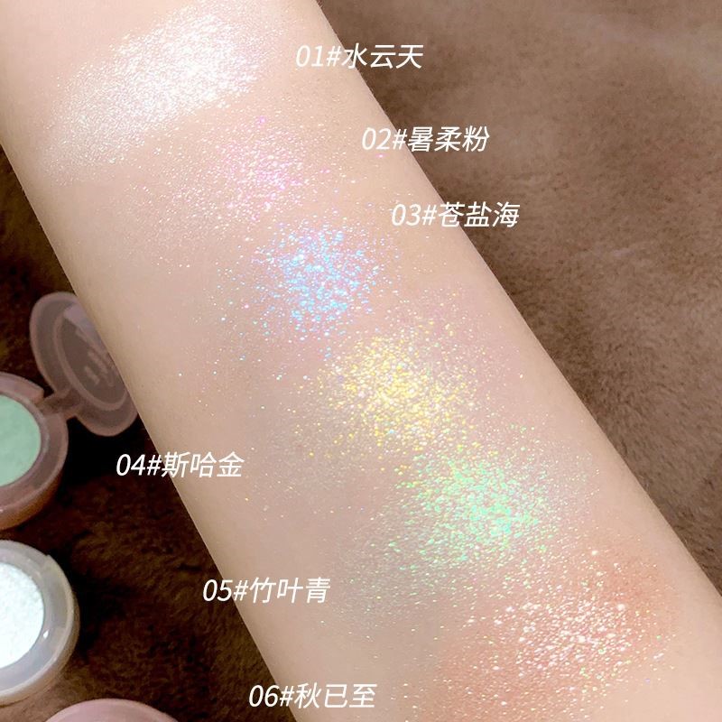 Shimmer Monochrome Eyeshadow Ladies Fluorescent Sequins