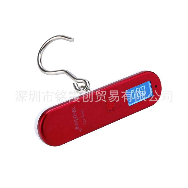 WH-A19钢琴喷漆电子行李秤 便携行李手提秤 箱包称旅行秤50kg