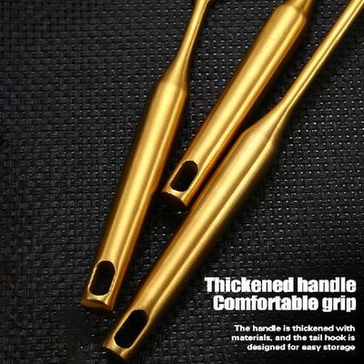 6pc Stainless Steel Cooking Utensils Set Gold Soup Ladle