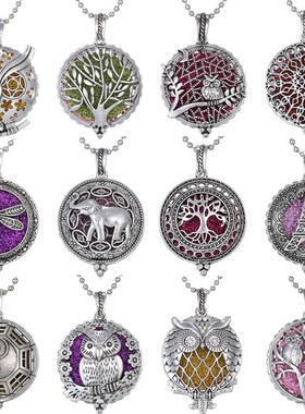 Aroma Diffuser Necklace Aromatherapy Jewelry Pendant e Eleph