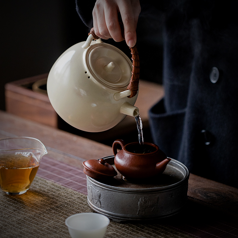 胡桃木全自动黑晶炉煮茶器煮p茶壶家用茶具陶瓷烧水壶泡茶专用小
