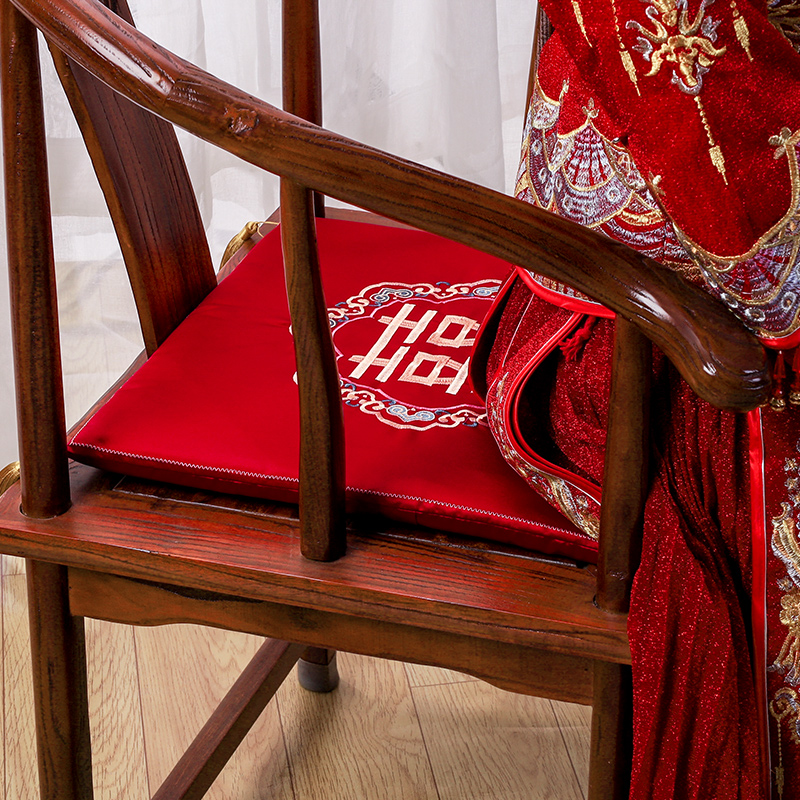 敬茶跪垫福垫结婚坐福喜垫婚庆新娘坐垫红色喜字跪拜地垫新婚敬酒