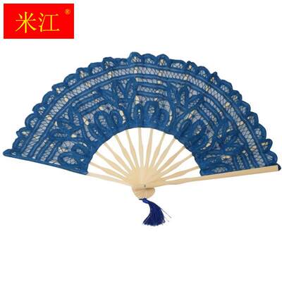 蕾丝婚礼扇蕾丝扇纯色现货27cm女扇婚礼可配扇袋