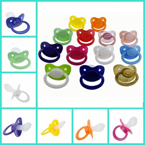 极速1Pc Solid Color Abdl pacifier Lovely Big Size Silicone A