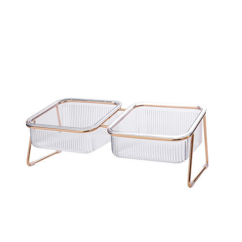 极速Non-Slip Pet Bowls For Cats Food Cat Water Bowl Double C