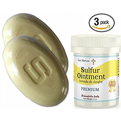 极速3 PACK- 10% Sulfur Ointment + (2) 10% Sulfur Soap, Go Al