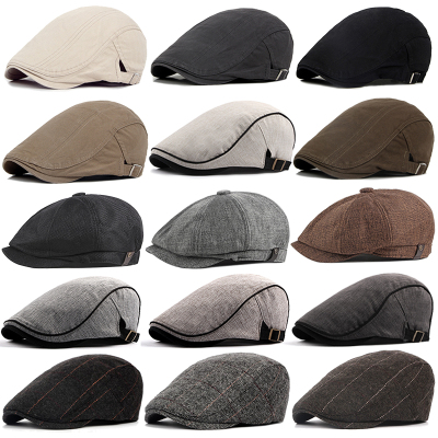 极速Lots Retro Men Berets Set Newsboy Hat Spring Autumn Wint