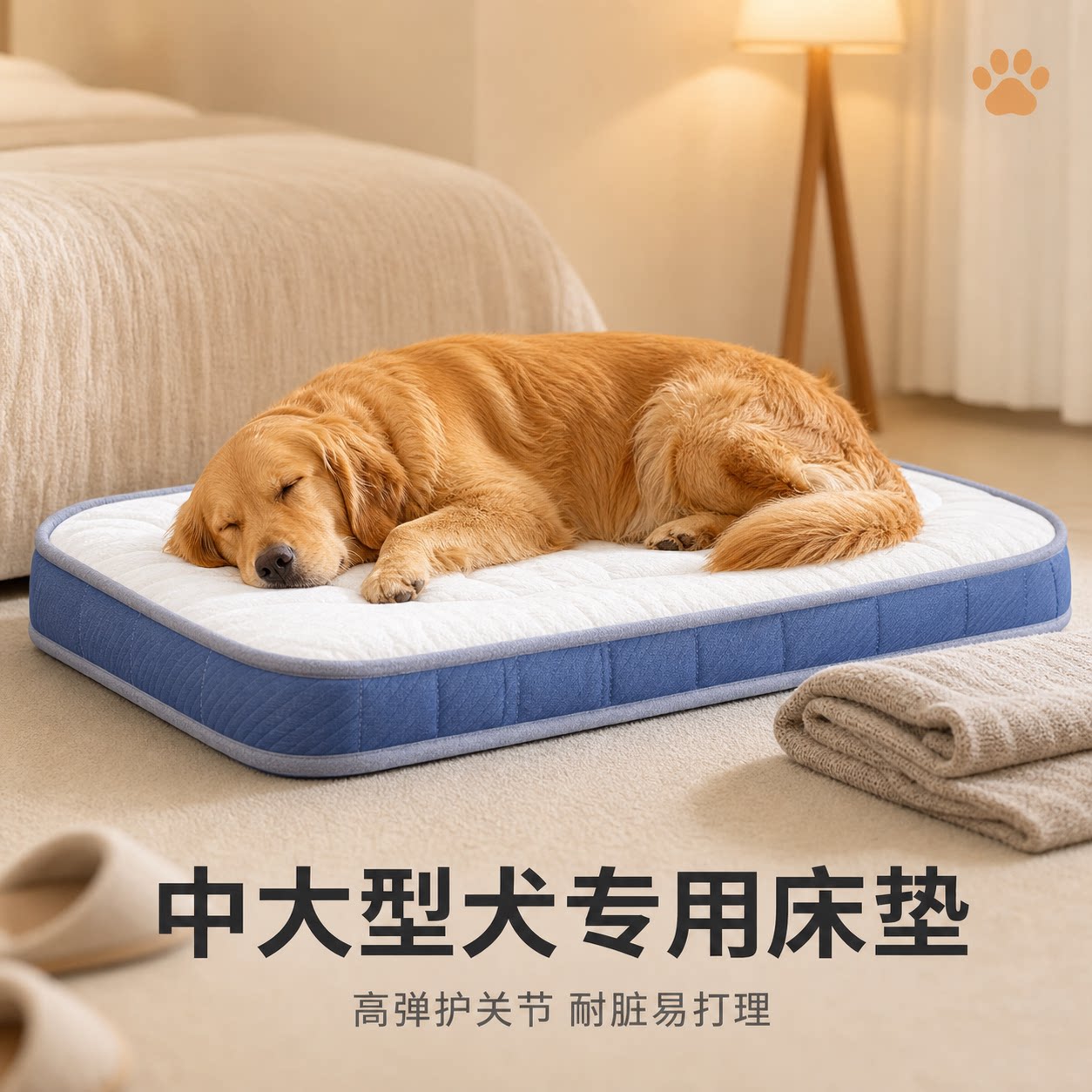 宠物护脊狗狗床垫乳胶弹簧椰棕大型犬专用席梦思四季通用可拆洗