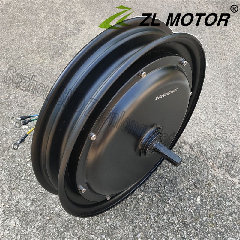 新品36V48V 14寸 500W改装前驱电机 山地车 折叠车350w改装碟刹电