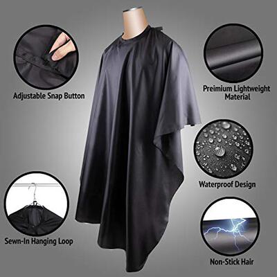 Delkinz Barber Cape Large Size with Adjustable Snap Closure