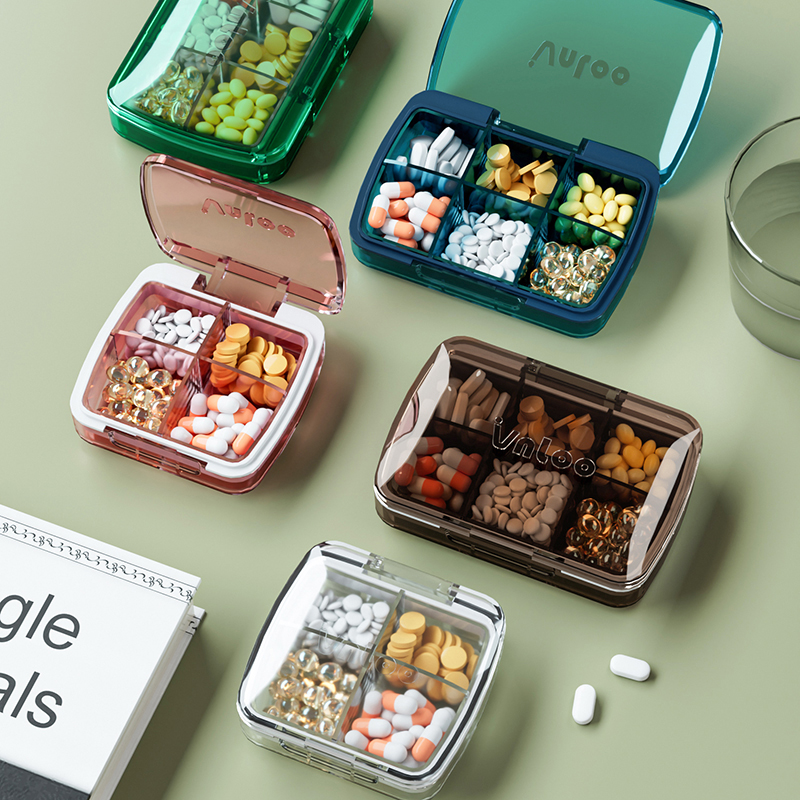 药盒便携一日三餐迷你随身收纳分装盒一周七天家用大容量分药盒子