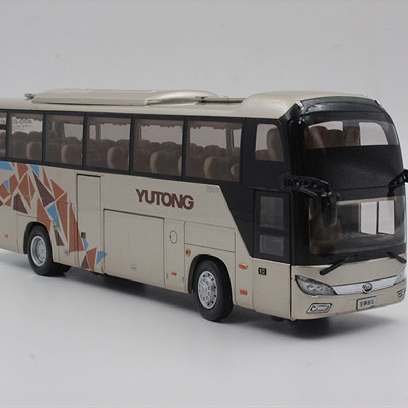 原厂 1:42 宇通客车 ZK6118H 双层旅游大巴 宇通巴士 合金模型