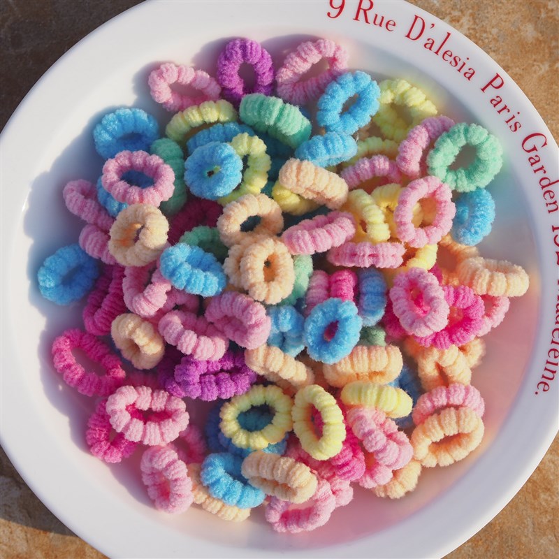 儿童小皮筋头绳发圈2022新款糖果色毛巾圈女孩扎辫子公主风高弹力