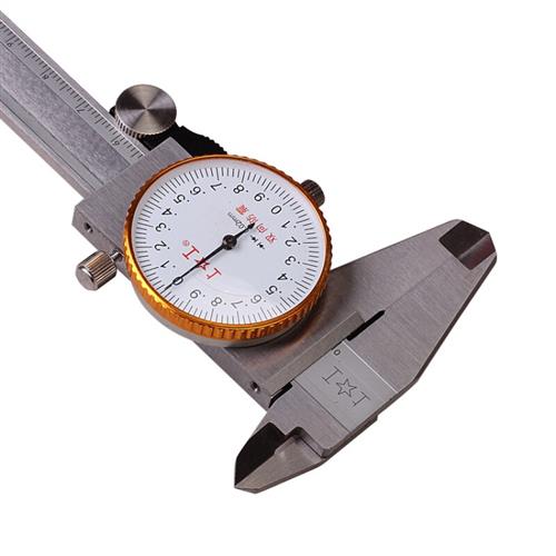 专用优必思 不锈钢高精度带表游标卡尺迷你游标卡尺 上工带表0150