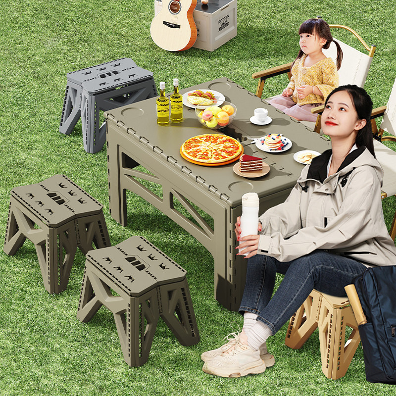 好货户外马扎凳便携式折凳简易塑料折叠凳钓鱼椅子家用马扎子收纳图片