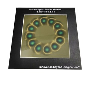 绿 黄膜 磁极显示片观察片100x100mm 磁铁磁极磁路线检测 包邮