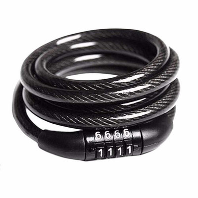 极速4 Digit Combination Password Bike Bicycle Lock Steel Wir