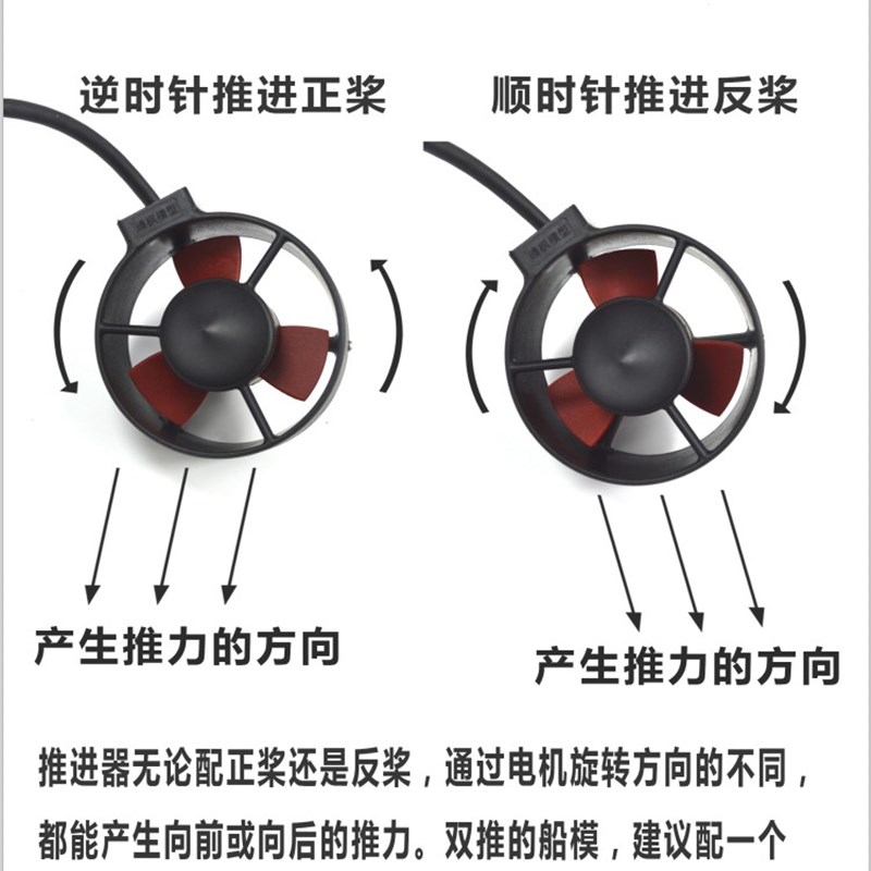 电动冲浪板皮划艇改装  拉网船 机器人无人船 ROV T60水下推进器