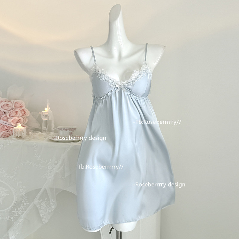 Roseberrrry奶气娇欲 纯欲性感吊带睡裙带胸垫冰丝少女感家居服,女士内衣/男士内衣/家居服,睡裙,淘宝优惠券,粉丝福利购,淘宝优惠卷