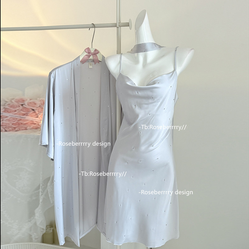 Roseberrrry满天星 纯欲法式荡领吊带睡裙优雅气质性感睡衣套装,女士内衣/男士内衣/家居服,睡裙,淘宝优惠券,粉丝福利购,淘宝优惠卷