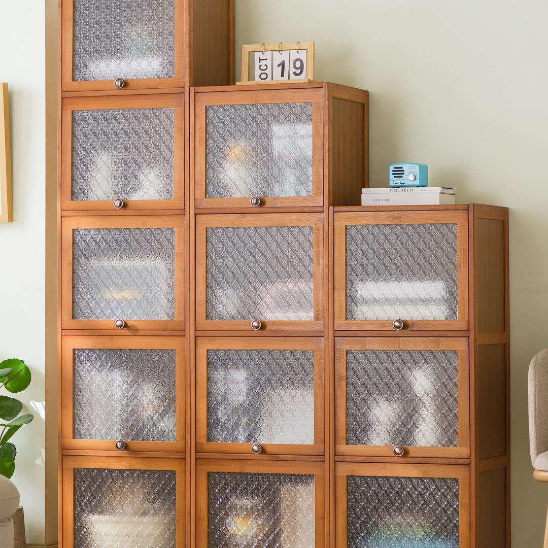 书柜现代简约带门防尘格子柜组合立柜窄柜储物柜置物书架落地新款