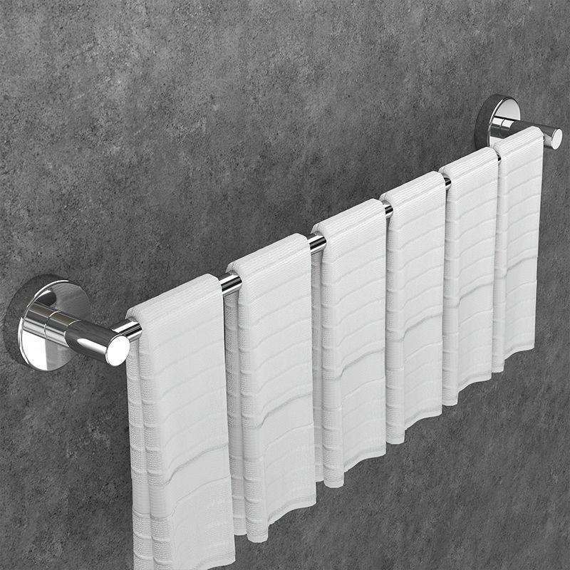 单杆毛巾架不锈钢挂免打孔卫生间挂架毛巾杆厕所浴室浴巾置物架