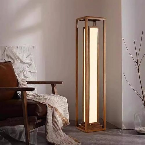 寻真家装主材新中式落地灯客w厅复古设计师卧室床头侘寂风日式台