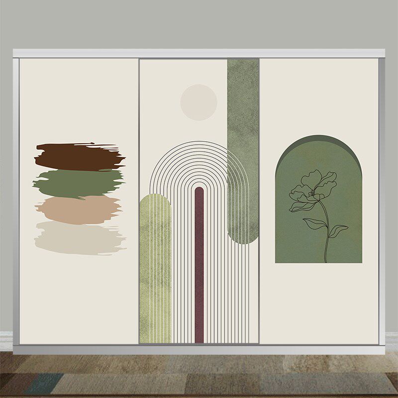 抽象玻璃膜自粘贴贴纸家具改造翻新贴膜风推拉门贴