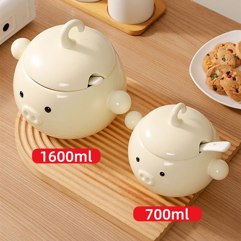 大容量猪油罐陶瓷耐高温食品级调料罐家用多功能带盖荤油辣椒油罐