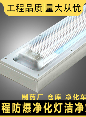 T防爆净化灯led洁净灯车间仓库厂房阻燃单管管W日光灯全