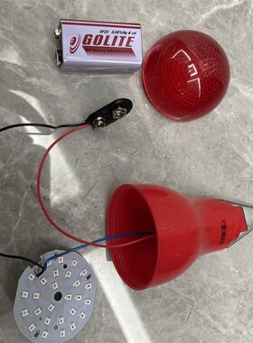 春节大门9无线灯笼带电池LED红光小灯泡节日装饰婚庆W家用