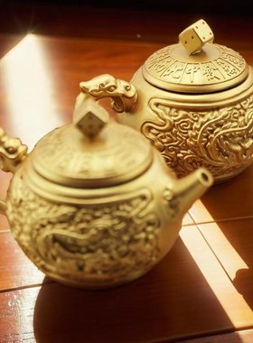 新款创意龙凤转转把把壶迷你桌面金属工艺品送礼佳品