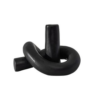 轻奢现代创意扭曲树结陶瓷小摆件样板间客厅电视柜家居装 饰品