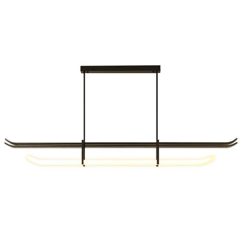 新款轻奢led餐厅吊灯简约现代创意吧台灯北欧极简长条饭厅餐桌灯