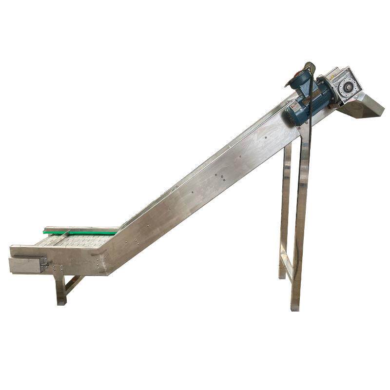 不锈钢链板提升机重型流水线吨包输送机小型挡板爬坡上料输送机