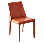 马鞍皮餐椅现代简约北欧轻奢意式 极简家用皮椅子餐厅酒店高端时尚