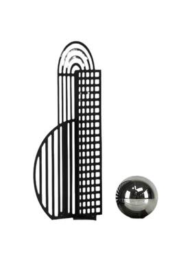 简约现代金属轻奢网格屏风摆件样板间售楼处客厅玄关窒内软装饰品