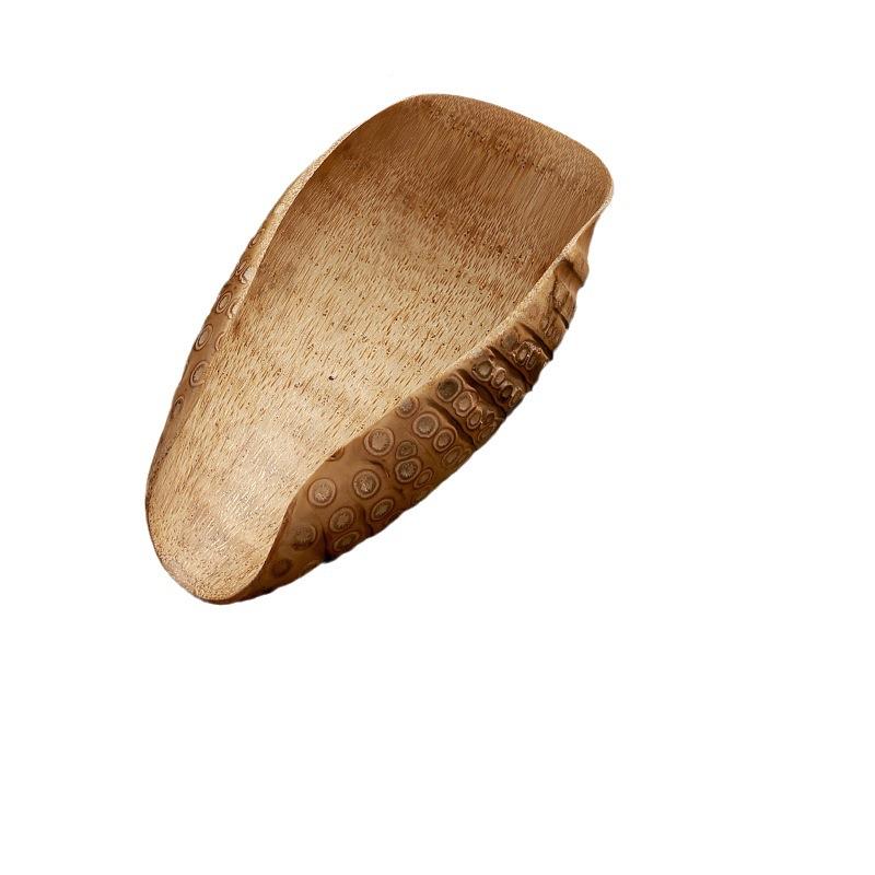 大扒则岸堂dat623老竹根茶茶拔竹两件套手工茶茶荷勺茶艺茶道茶具