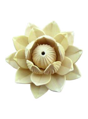 莲花挂件组合花黄杨木桃木雕刻拼接大莲花配件DIY饰品工艺品