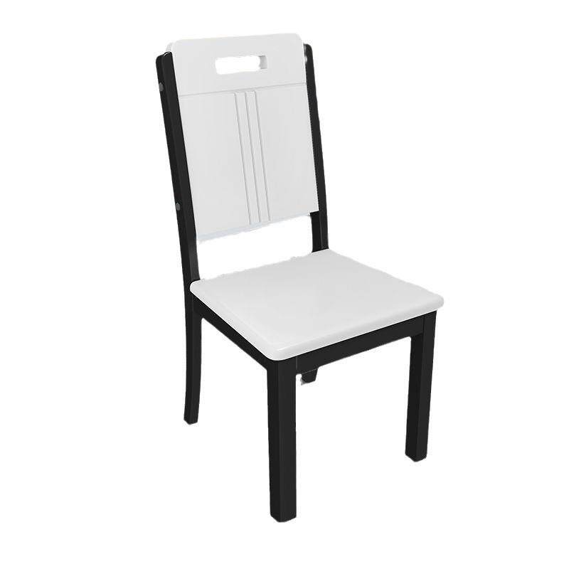 简约实木白色餐椅家用实木椅子木头现代便宜高档靠背椅餐桌椅组合