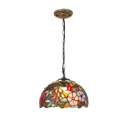 欧式复古彩色玻璃酒餐厅灯创意咖啡厅吧台卧室玄关阳台吊灯