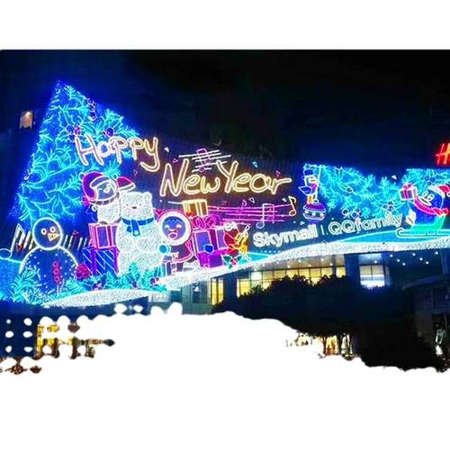 户外灯饰画led灯装饰画户外墙体壁画灯商场酒店大型梵高幕墙灯画