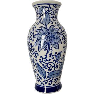 陶瓷青花瓷壁挂花盆植物花瓶新中式复古风墙饰壁饰插花墙壁装饰