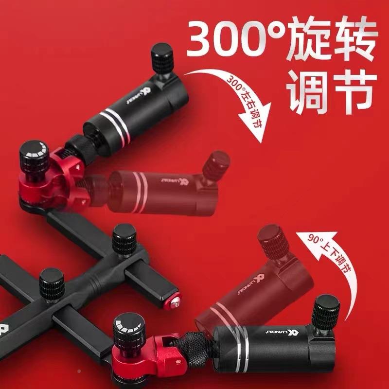 22新款2炮台双架铝合金双竿A0-支座万向调节0钓箱台钓椅超轻配件