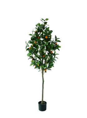 220305仿真子树绿植桔盆栽店铺橱窗饰景装设计仿真造加密款橘子树