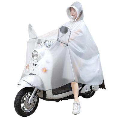 电瓶电动人车雨罩透明EVA双托人雨衣代驾面成骑罩行摩车雨披